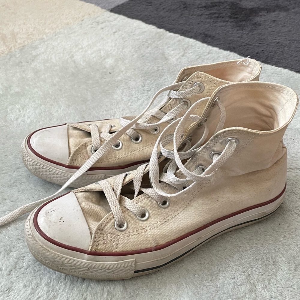 White Converse High Tops